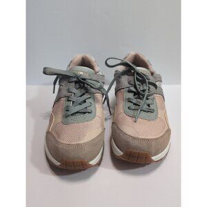 Skechers Los Angeles Womens Gray Suede Pink And White Air 6.5